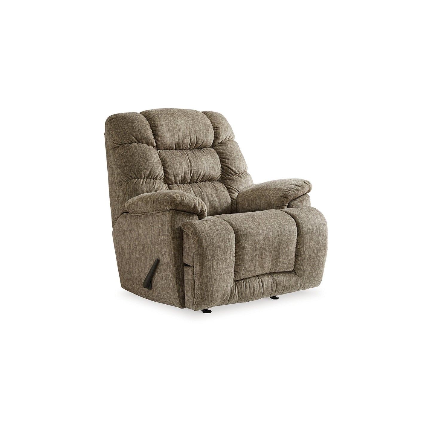 Poltrona reclinabile manuale Bril, 44 pollici, oversize, poliestere grigio talpa