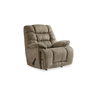 Poltrona reclinabile manuale Bril, 44 pollici, oversize, poliestere grigio talpa