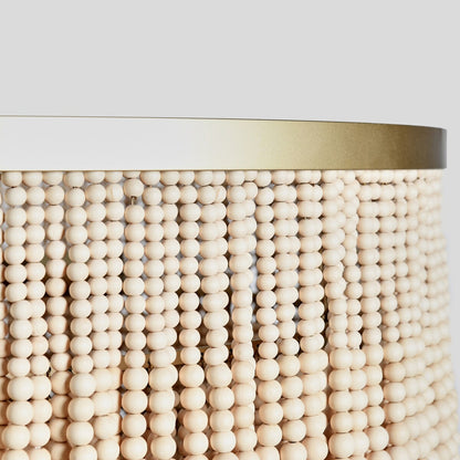 Lampadario con perline naturali Brittany di Kosas Home