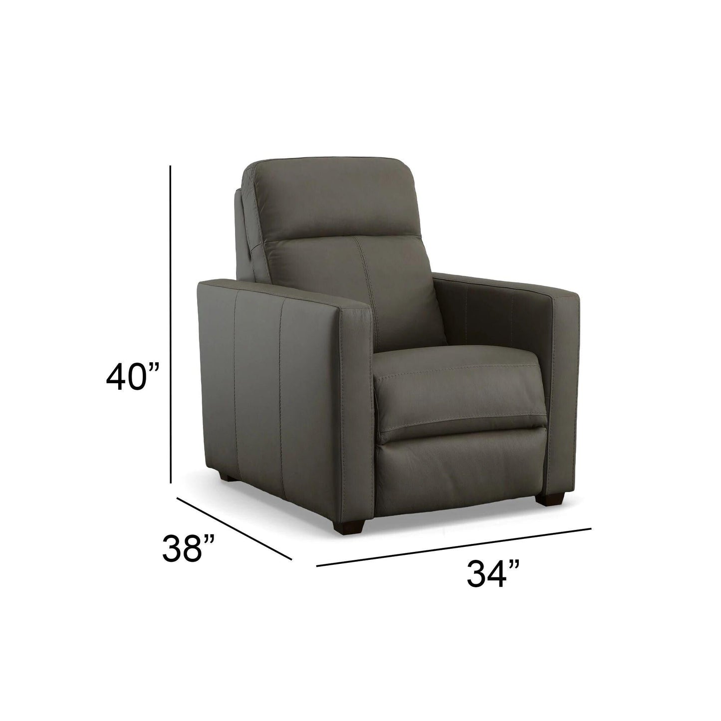 Poltrona reclinabile elettrica Broadway Premium in pelle con poggiatesta elettrico di Flexsteel