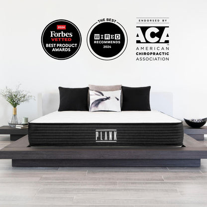 Materasso Brooklyn Bedding Plank da 11 pollici, rigido, a due lati, con parte superiore rinfrescante