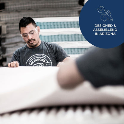 Materasso Brooklyn Bedding Plank 13 Luxe a due lati rigido/ultra rigido con fodera rinfrescante