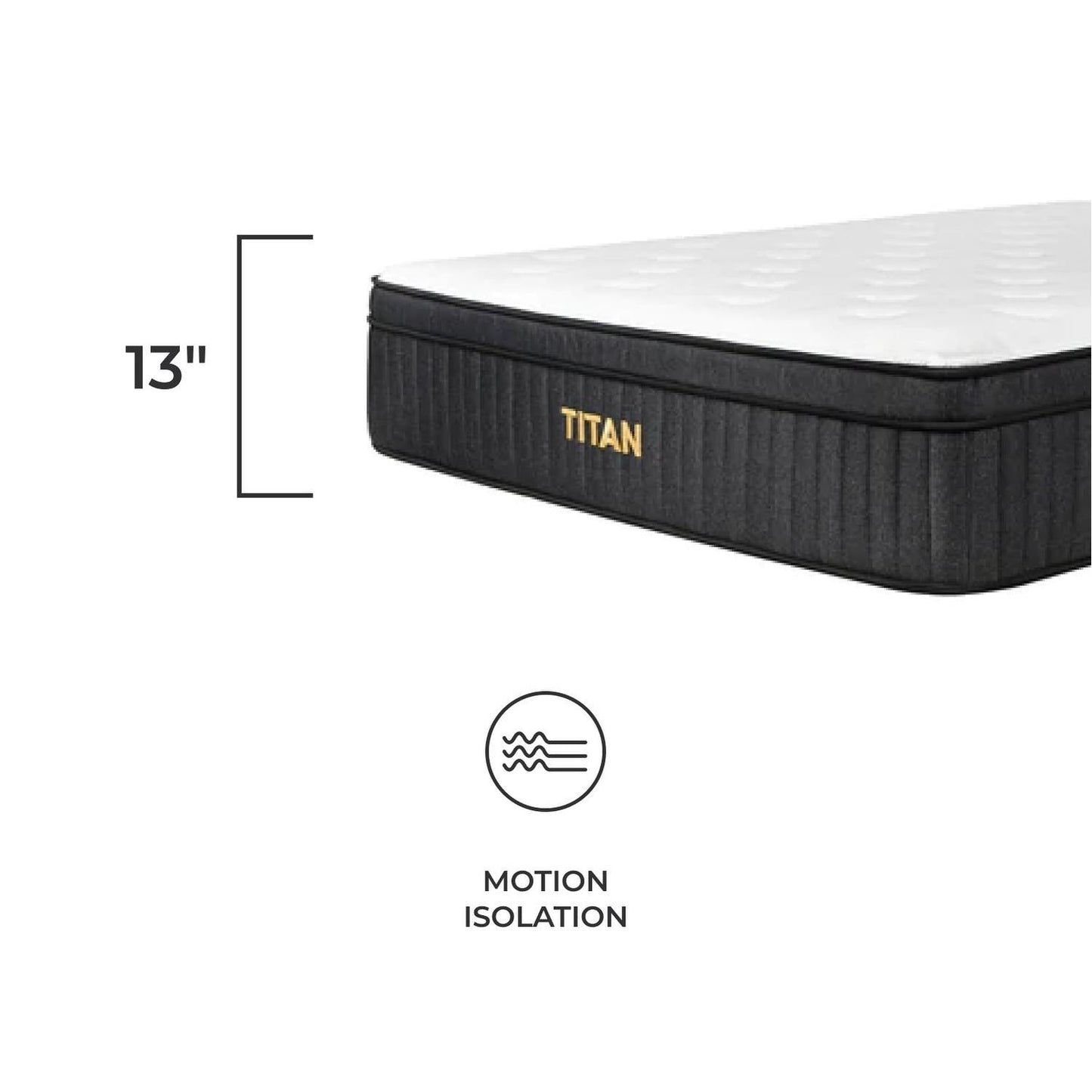 Brooklyn Bedding Titan 13 Hybrid Luxe per chi dorme in modo comodo