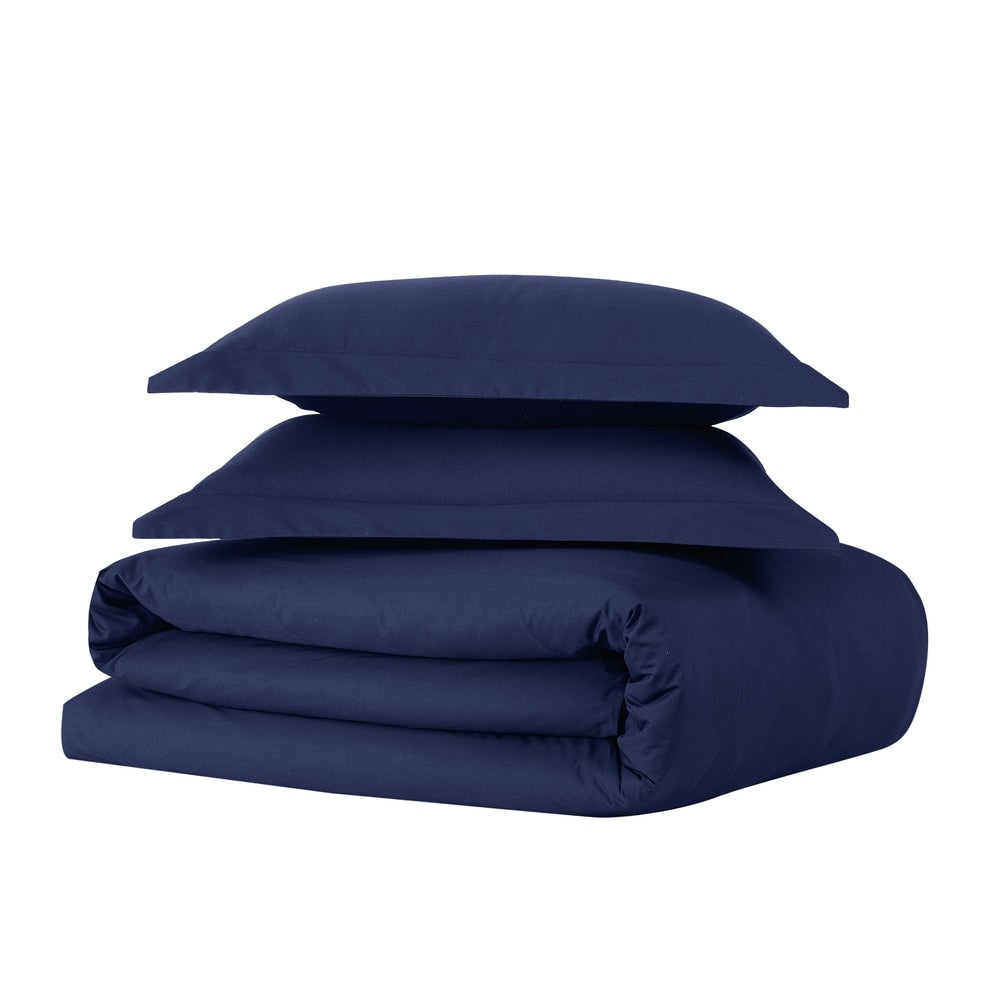 Set copripiumino in percalle di cotone a trama stretta Brooklyn Loom
