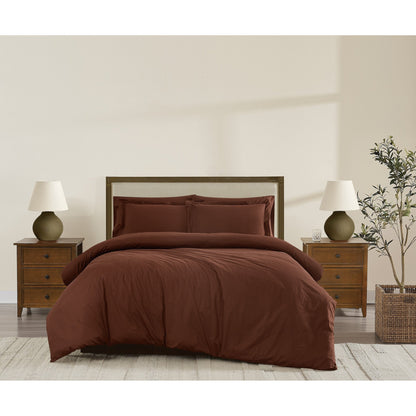Set copripiumino in percalle di cotone a trama stretta Brooklyn Loom