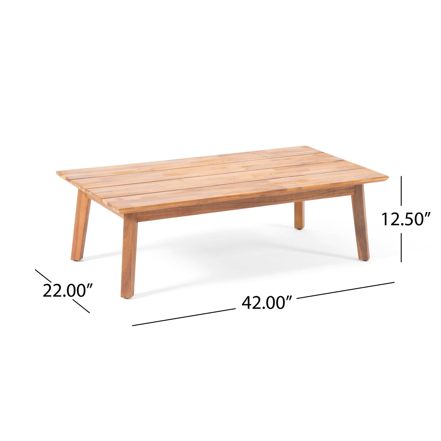 Set di divani a due posti in legno di acacia Brooklyn Outdoor con tavolino da caffè di Christopher Knight Home