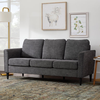 Divano imbottito con braccioli curvi Brookside Clara 73
