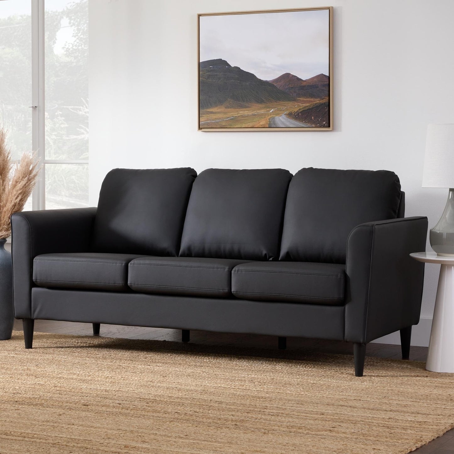 Divano imbottito con braccioli curvi Brookside Clara 73