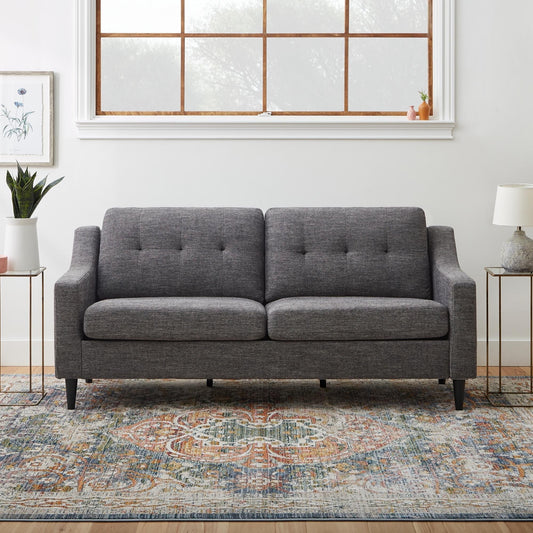 Divano imbottito con braccioli a cucchiaio Brookside Ellen 75