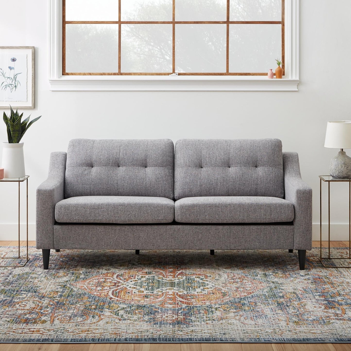 Divano imbottito con braccioli a cucchiaio Brookside Ellen 75