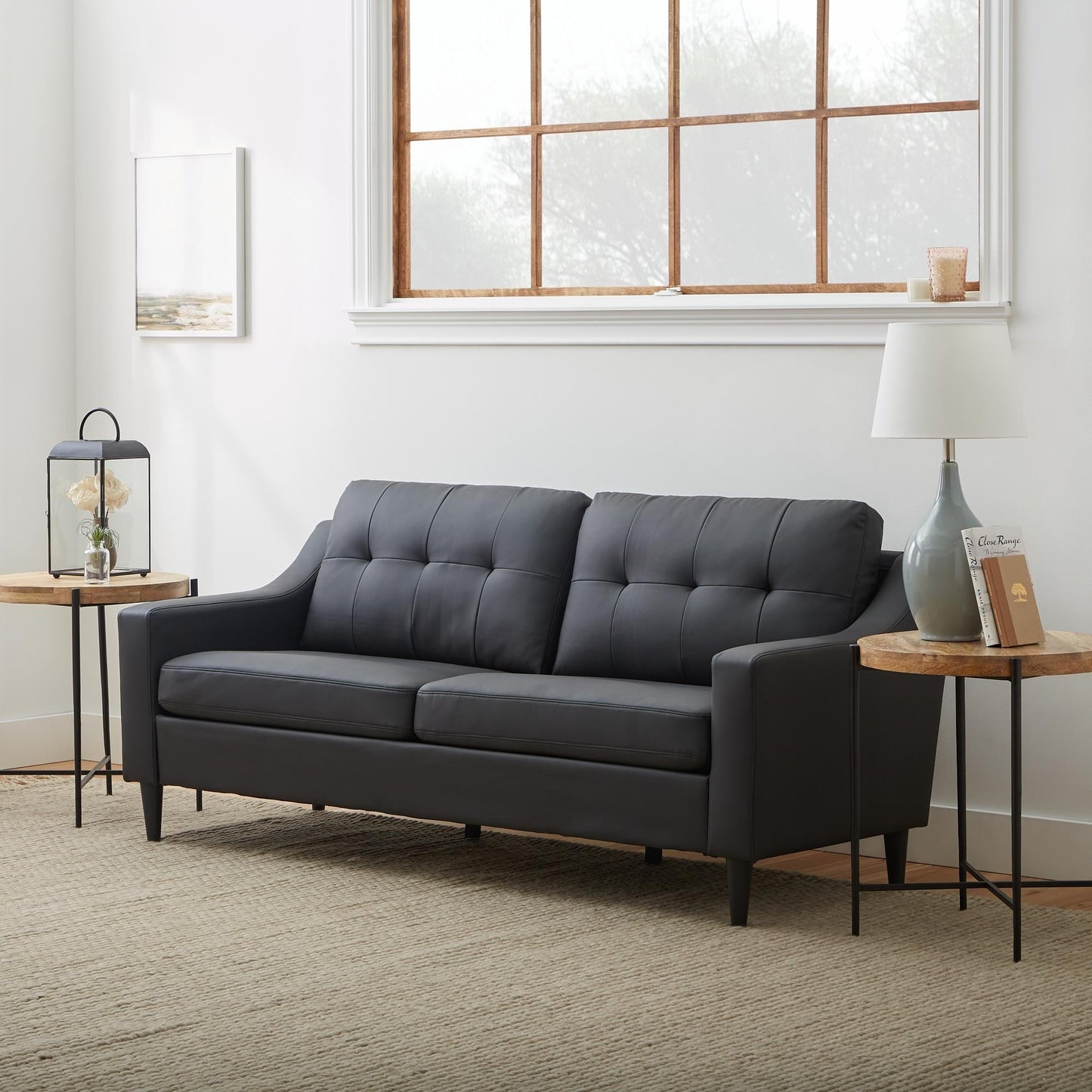 Divano imbottito con braccioli a cucchiaio Brookside Ellen 75