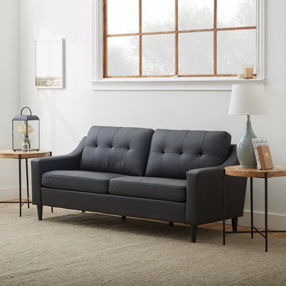 Divano imbottito con braccioli a cucchiaio Brookside Ellen 75