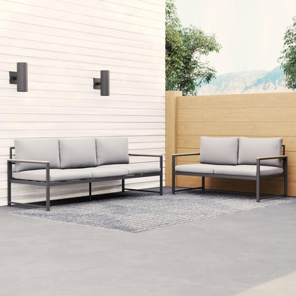 Sedia decorativa da esterno Brookside Meg in metallo con cuscini