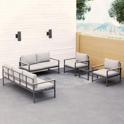Sedia decorativa da esterno Brookside Meg in metallo con cuscini