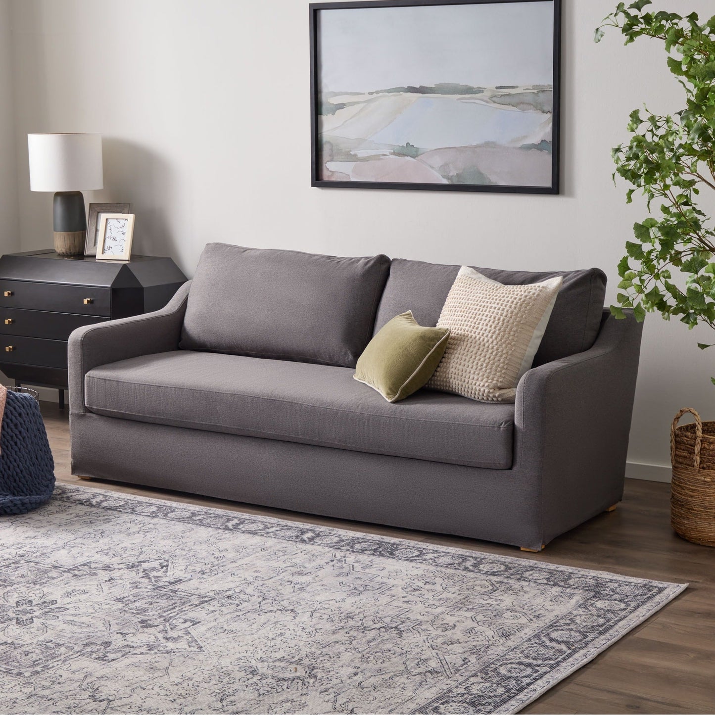 Divano imbottito Brookside Nelle a 3 posti