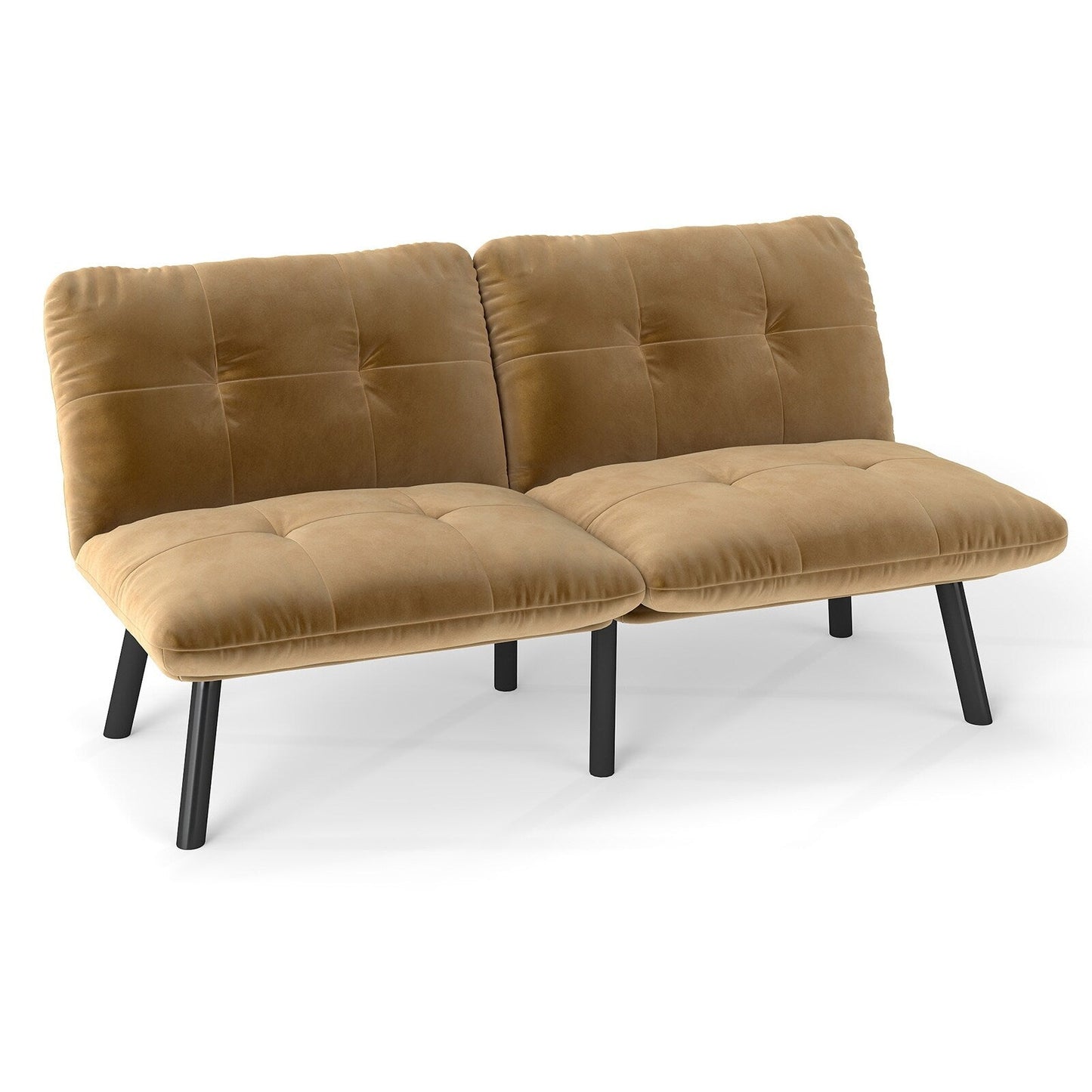 Divano letto moderno pieghevole convertibile marrone