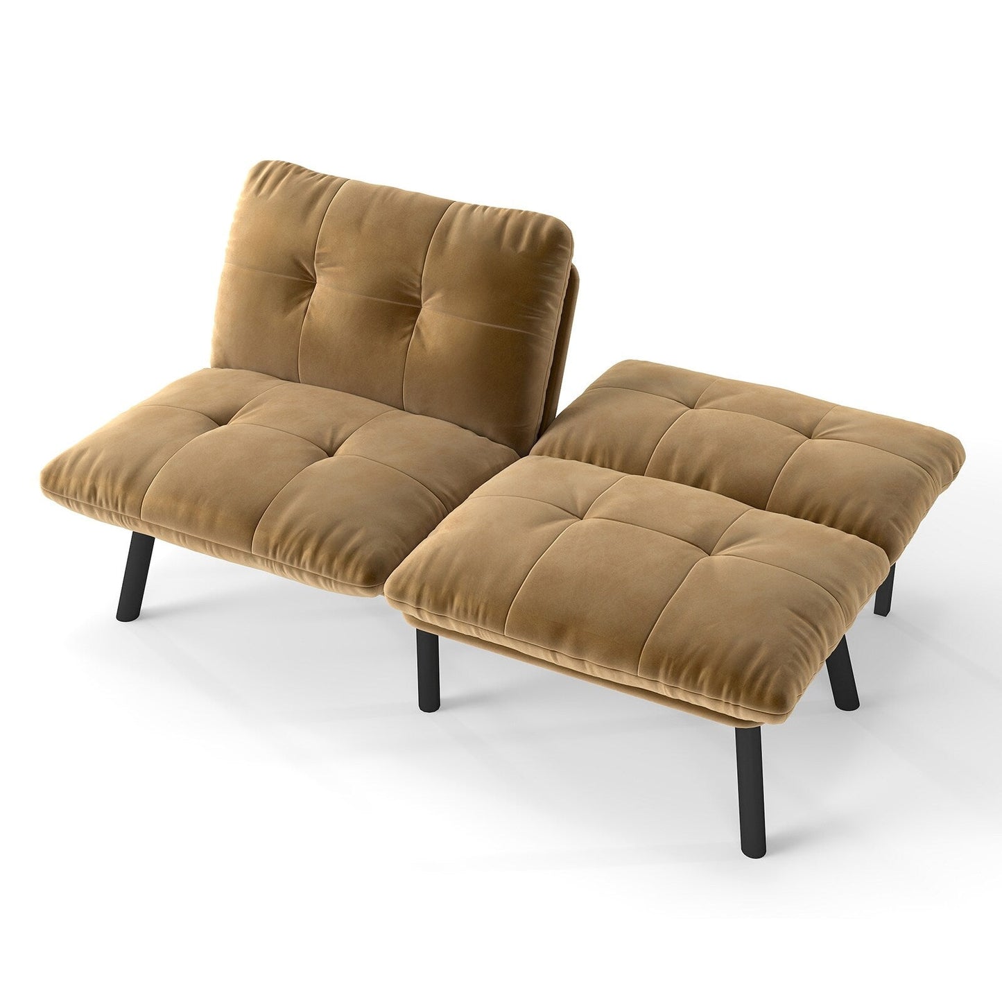 Divano letto moderno pieghevole convertibile marrone