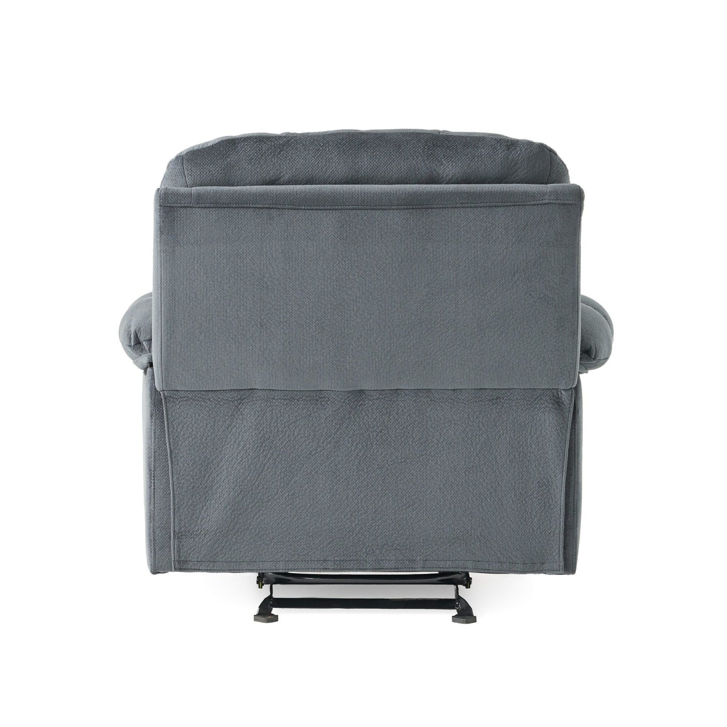 Poltrona reclinabile manuale in tessuto elegante marrone con doppio portabicchieri, dimensioni spaziose per il massimo comfort