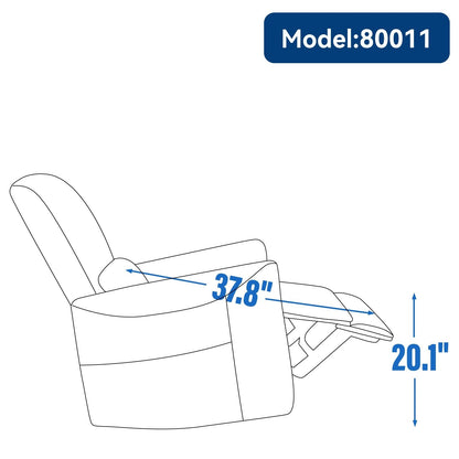Poltrona reclinabile ergonomica marrone con supporto girevole e lombare