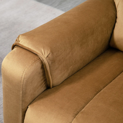 Poltrona reclinabile elettrica in velluto marrone con massaggio vibrante, struttura in acciaio resistente, telecomando e tasche laterali