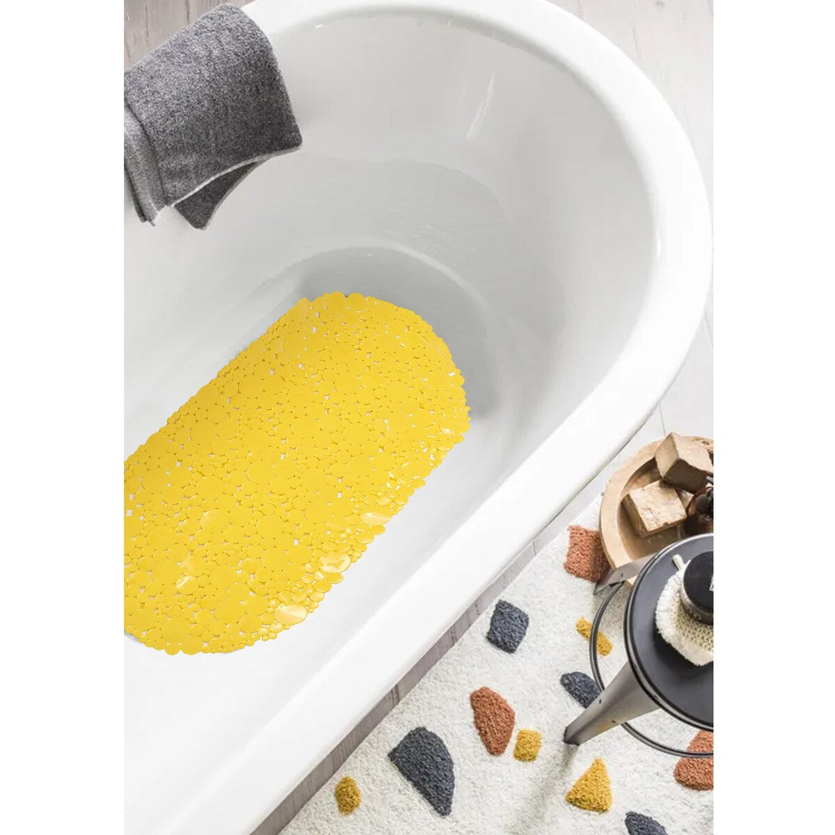 Tappetino antiscivolo ovale per vasca da bagno Bubbles 28 L x 15 W
