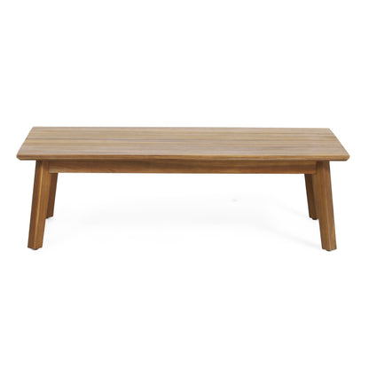 Christopher Knight Home Burchett, set di divani e tavolini da esterno in legno di acacia con cuscini Sunbrella opzionali