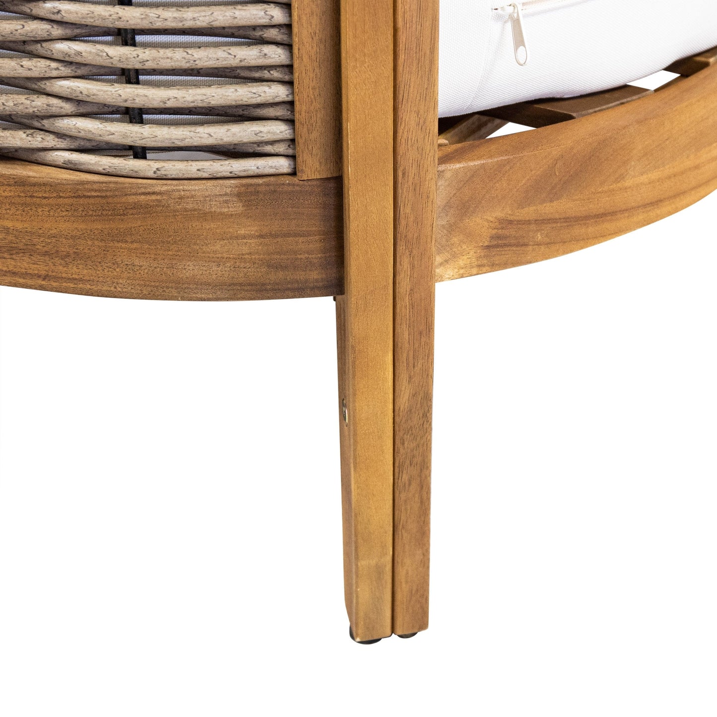 Christopher Knight Home Burchett, set di divani e tavolini da esterno in legno di acacia con cuscini Sunbrella opzionali