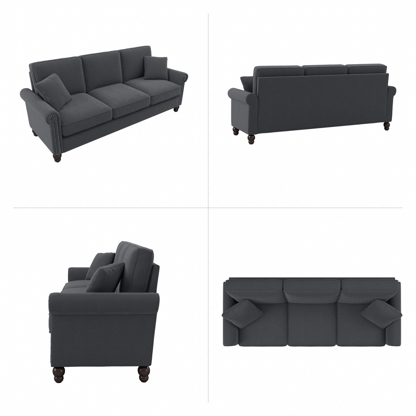 Divano grande da soggiorno a 3 posti Coventry 85W di Bush Furniture