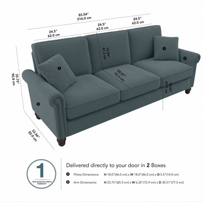 Divano grande da soggiorno a 3 posti Coventry 85W di Bush Furniture