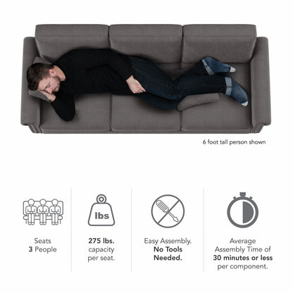 Divano grande da soggiorno a 3 posti Coventry 85W di Bush Furniture