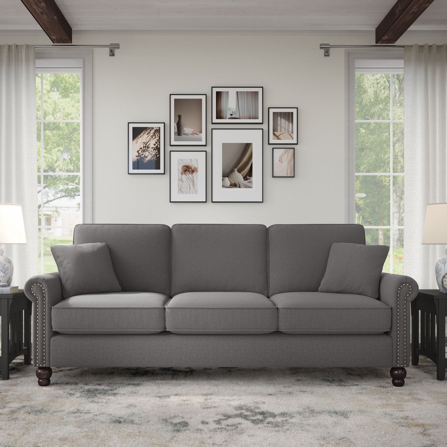 Divano grande da soggiorno a 3 posti Coventry 85W di Bush Furniture