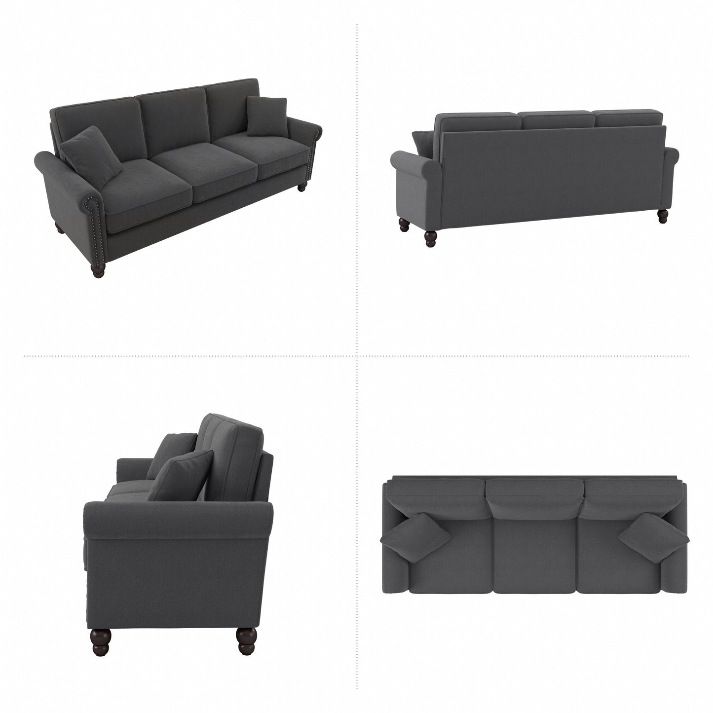 Divano grande da soggiorno a 3 posti Coventry 85W di Bush Furniture