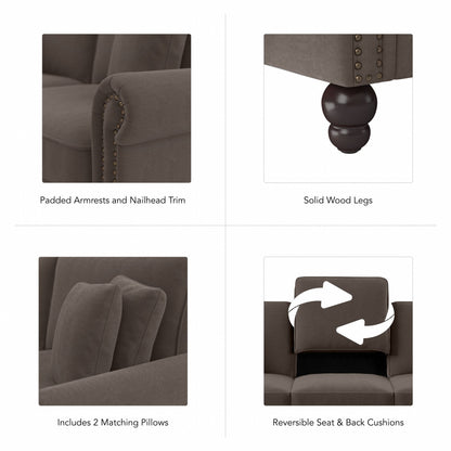 Divano grande da soggiorno a 3 posti Coventry 85W di Bush Furniture