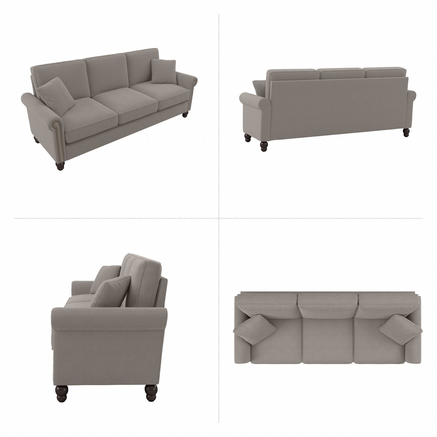 Divano grande da soggiorno a 3 posti Coventry 85W di Bush Furniture