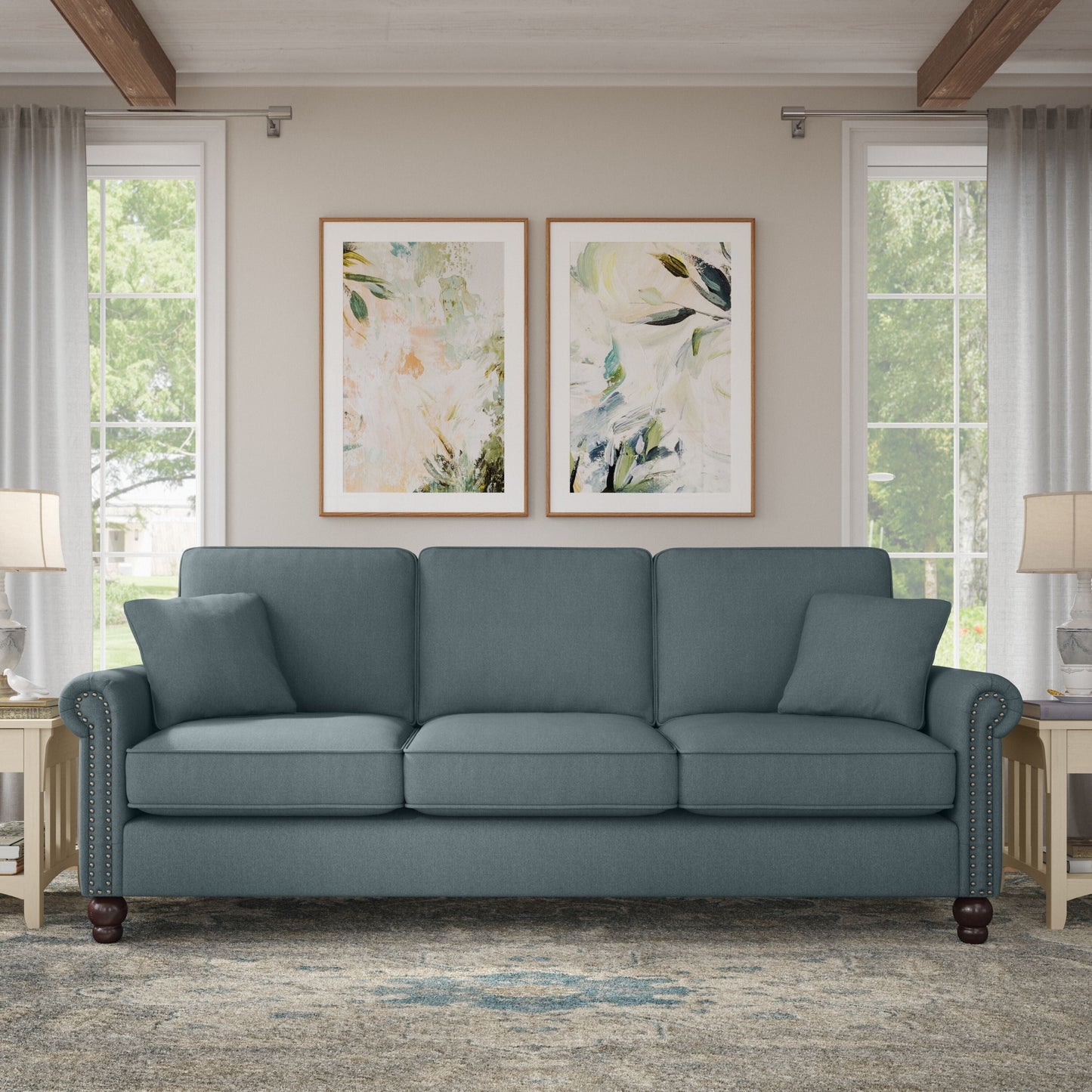 Divano grande da soggiorno a 3 posti Coventry 85W di Bush Furniture