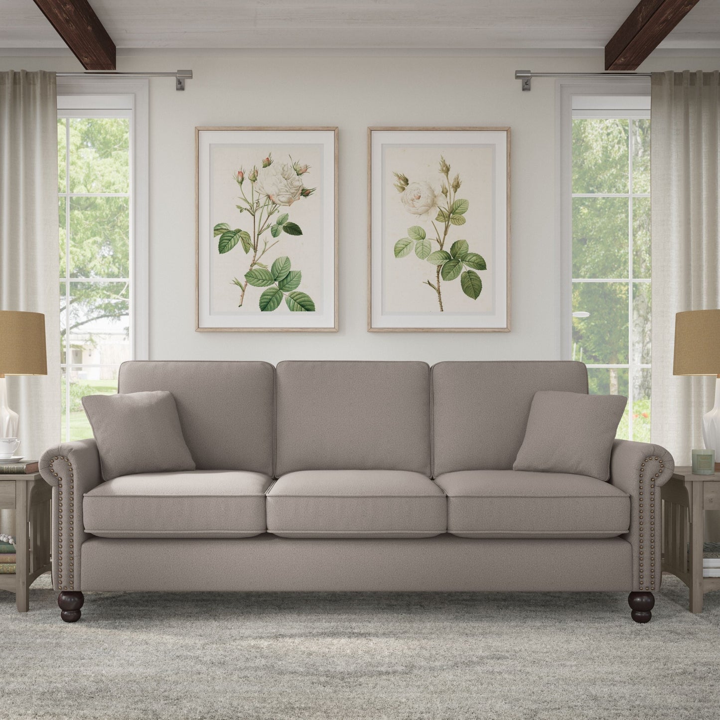 Divano grande da soggiorno a 3 posti Coventry 85W di Bush Furniture