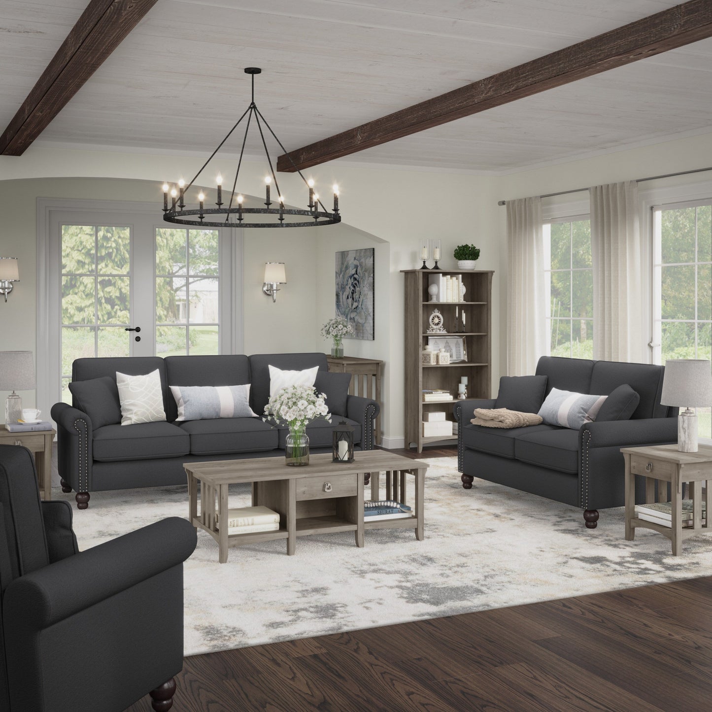 Divano grande da soggiorno a 3 posti Coventry 85W di Bush Furniture