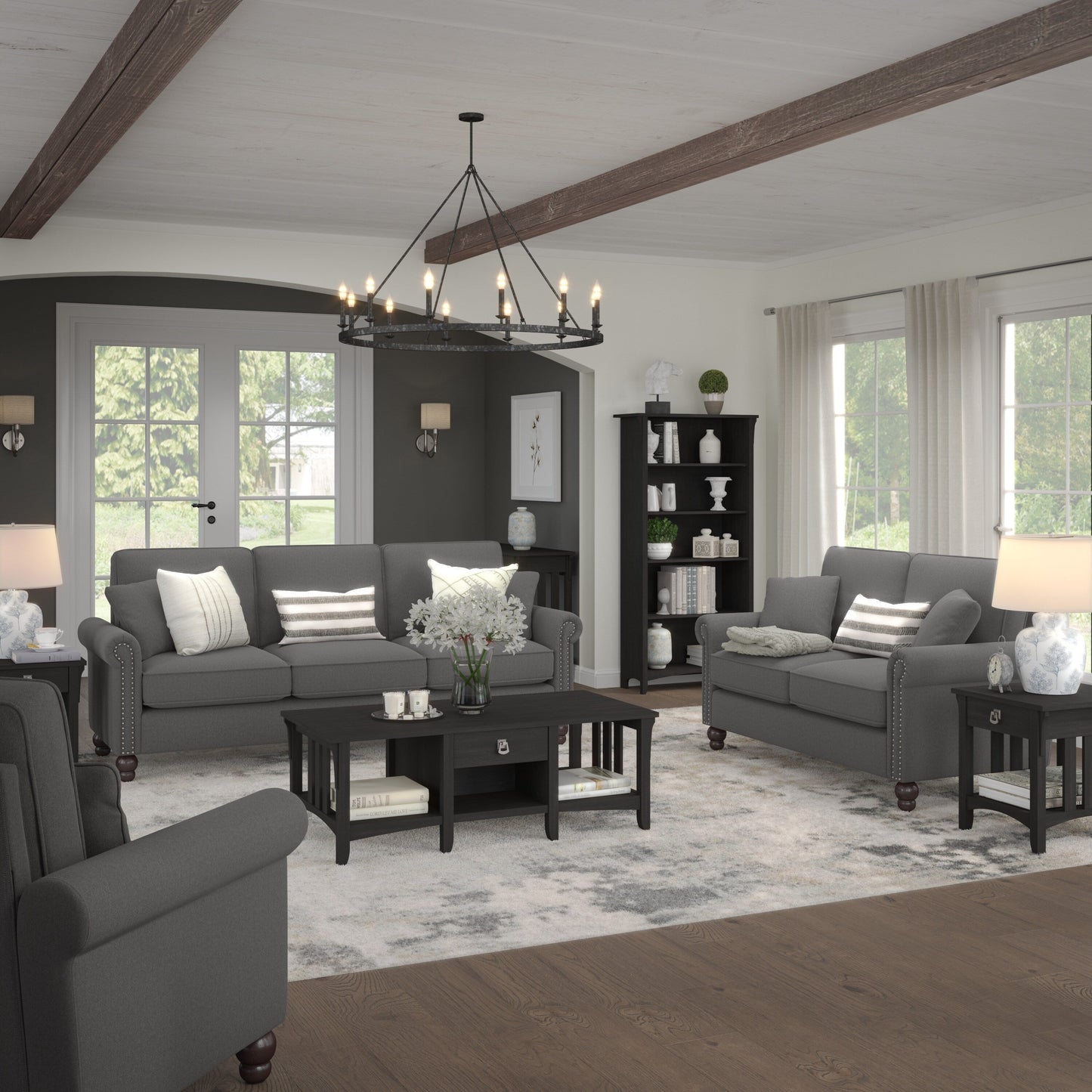 Divano grande da soggiorno a 3 posti Coventry 85W di Bush Furniture