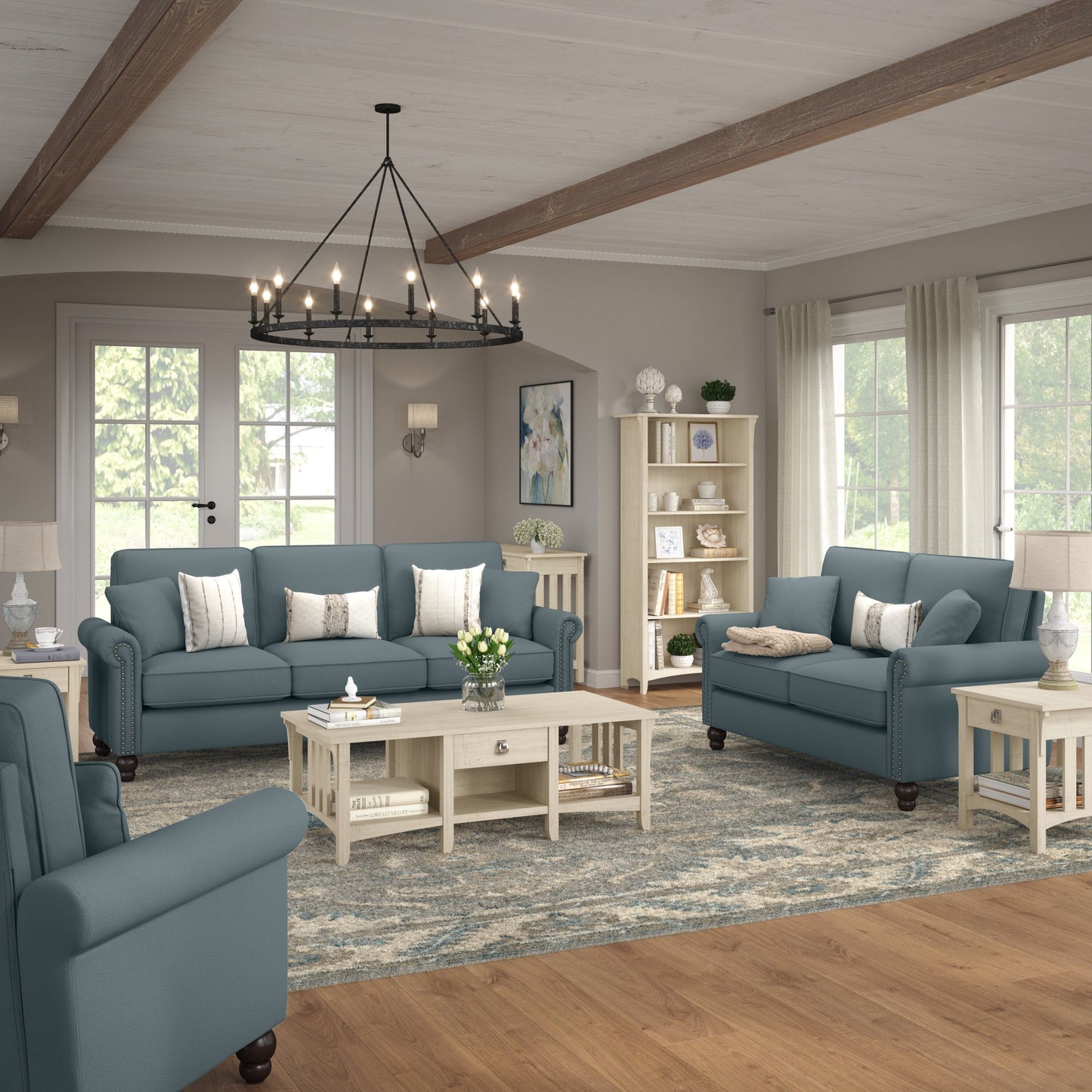 Divano grande da soggiorno a 3 posti Coventry 85W di Bush Furniture