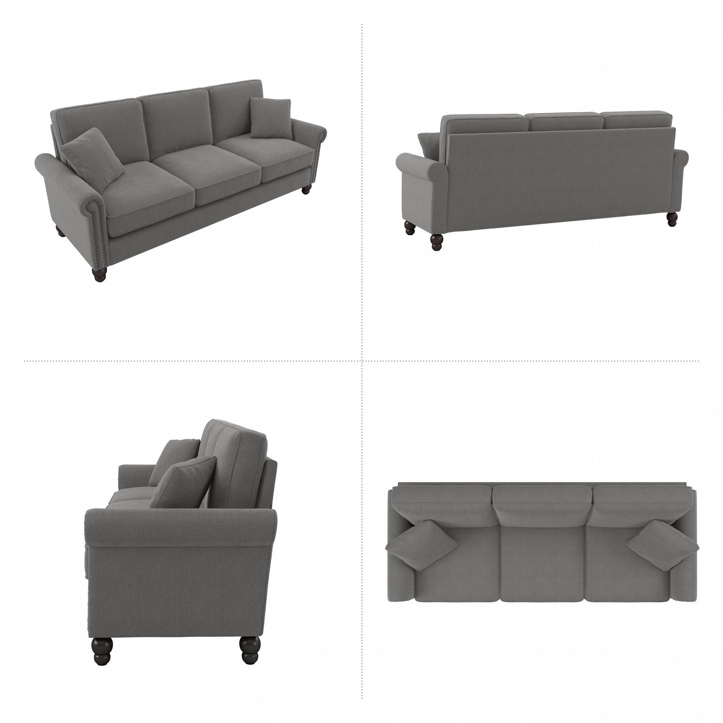 Divano grande da soggiorno a 3 posti Coventry 85W di Bush Furniture