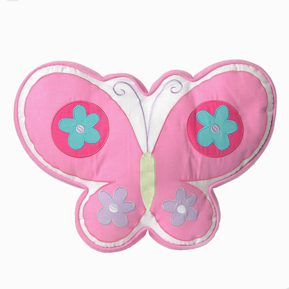Set di biancheria da letto con trapunta rosa e fiori di farfalla