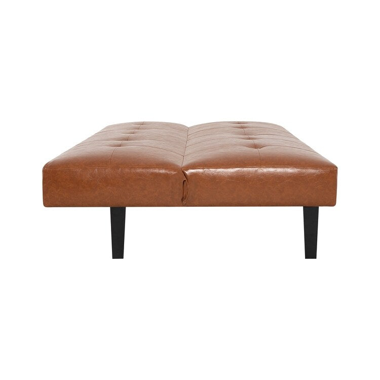 Collezione Ultimate Futon Sofa: Divano Futon con braccioli e portabicchieri, Divano imbottito con bottoni e gambe in legno