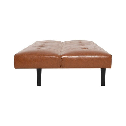 Collezione Ultimate Futon Sofa: Divano Futon con braccioli e portabicchieri, Divano imbottito con bottoni e gambe in legno