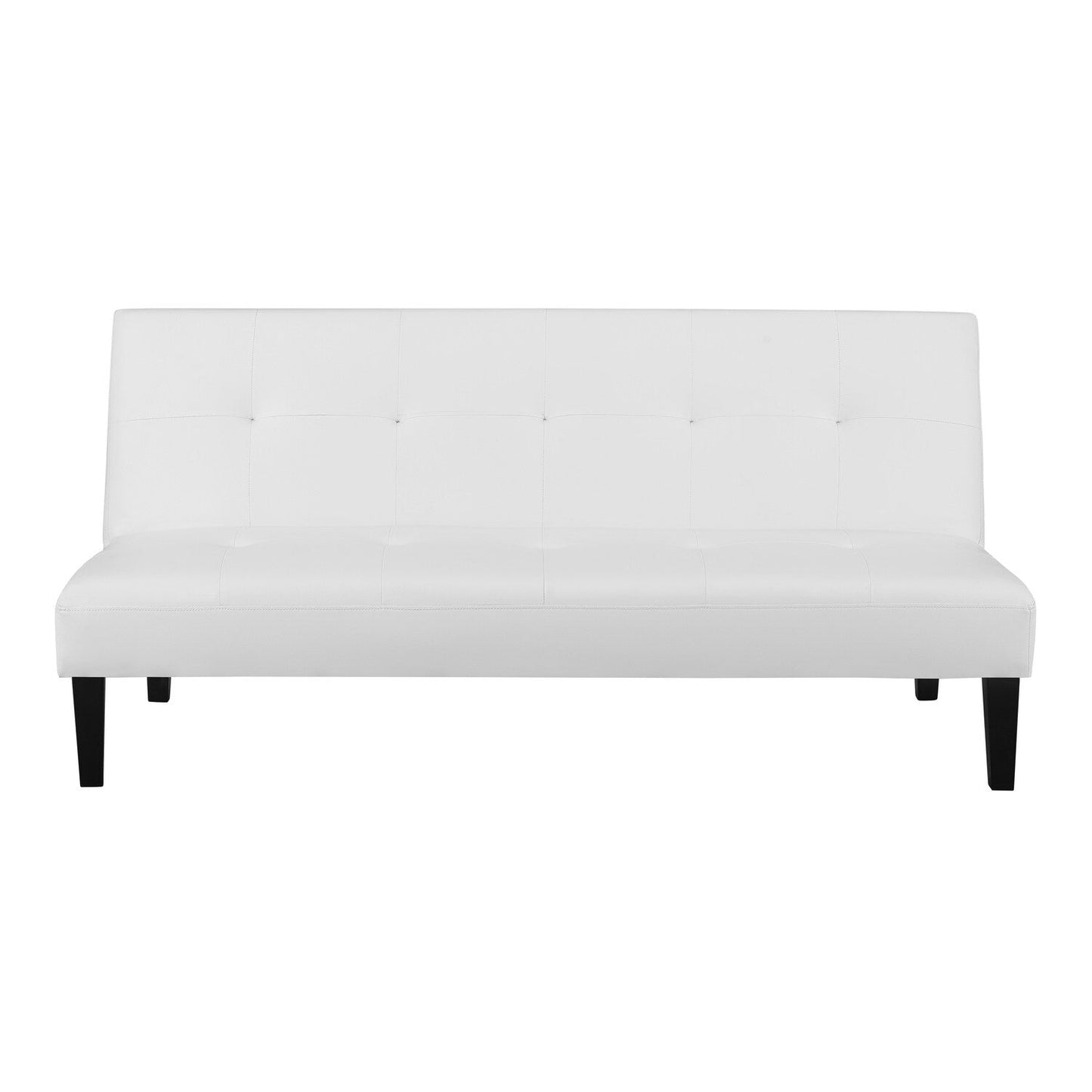 Collezione Ultimate Futon Sofa: Divano Futon con braccioli e portabicchieri, Divano imbottito con bottoni e gambe in legno