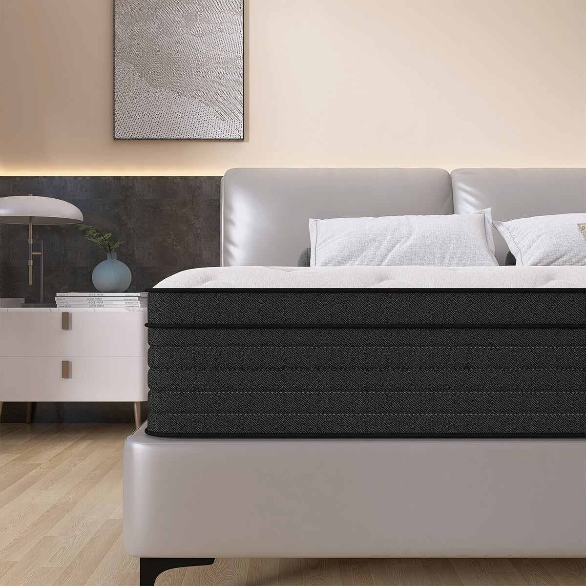 Materasso ibrido matrimoniale CHEVNI 14 Pillow Top Medium Pocket Spring
