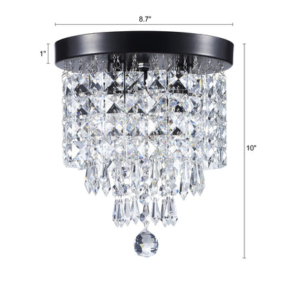 Lampadario in cristallo mini a 3 luci CO-Z con cristalli a goccia