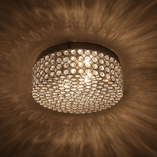 Lampada da soffitto moderna a 2 luci in cristallo rotondo CO-Z
