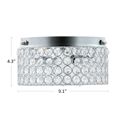 Lampada da soffitto moderna a 2 luci in cristallo rotondo CO-Z