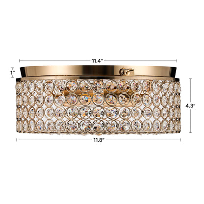Lampada da soffitto moderna a 2 luci in cristallo rotondo CO-Z