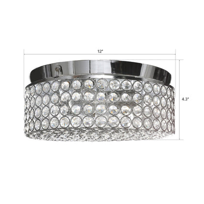 Lampada da soffitto moderna a 2 luci in cristallo rotondo CO-Z